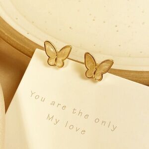 5 for $25 14k Gold Plated Dainty Butterfly Earrings